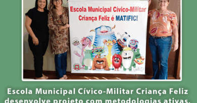 Escola Municipal Cívico-Militar Criança Feliz desenvolve projeto com metodologias ativas, através da MATIFIC