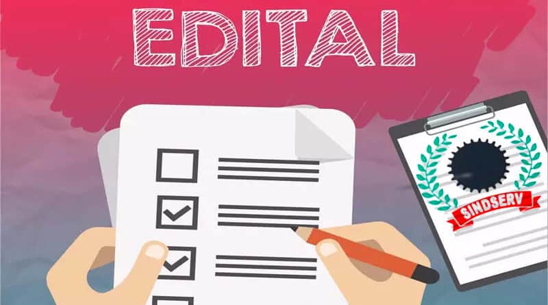 Proposta de edital para seleção de candidatos com lista de verificação.