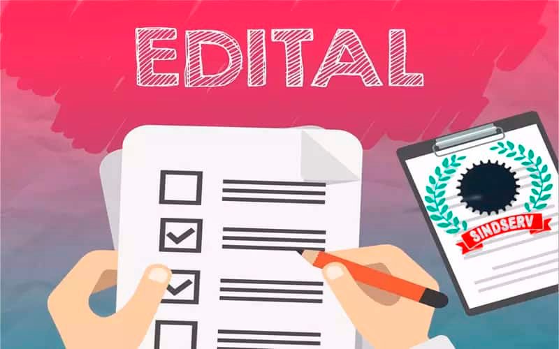 Proposta de edital para seleção de candidatos com lista de verificação.