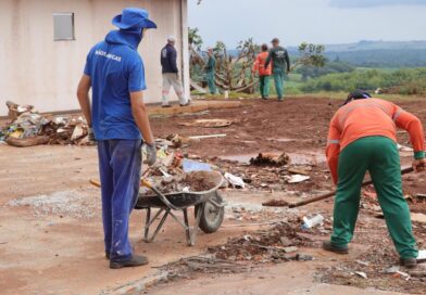 Para acelerar reconstrução, Polícia Penal coloca 89 presos para trabalhar em Rio Bonito do Iguaçu