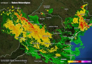 Volume de chuva já passou de 100 mm em cidades do Oeste do Paraná nesta sexta-feira