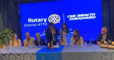 Rotary Club de Andirá realiza cerimônia de transmissão de cargos com marco histórico e doação internacional