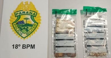 PM registra furto, lesões corporais e prisões por tráfico de drogas no Norte Pioneiro PM registra furto, lesões corporais e prisões por tráfico de drogas no Norte Pioneiro
