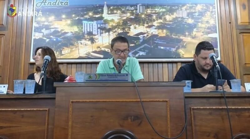 Câmara de Andirá aprova crédito suplementar de R$ 335 mil em sessão do dia 21