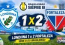 Londrina cria oportunidades, mas sofre gol no fim e perde para o Fortaleza