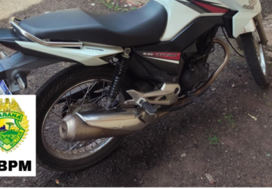 POLÍCIA MILITAR: MOTOCICLETA FURTADA EM CURITIBA É RECUPERADA EM SANTO ANTÔNIO DA PLATINA